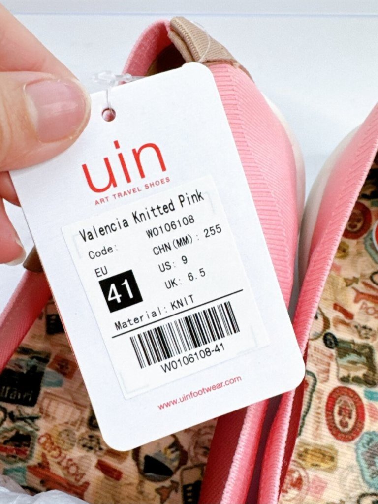 Women’s Size 9 Uin Valencia Knitted Pink Slip-On Shoes Comfort Flats — image 8 of 8